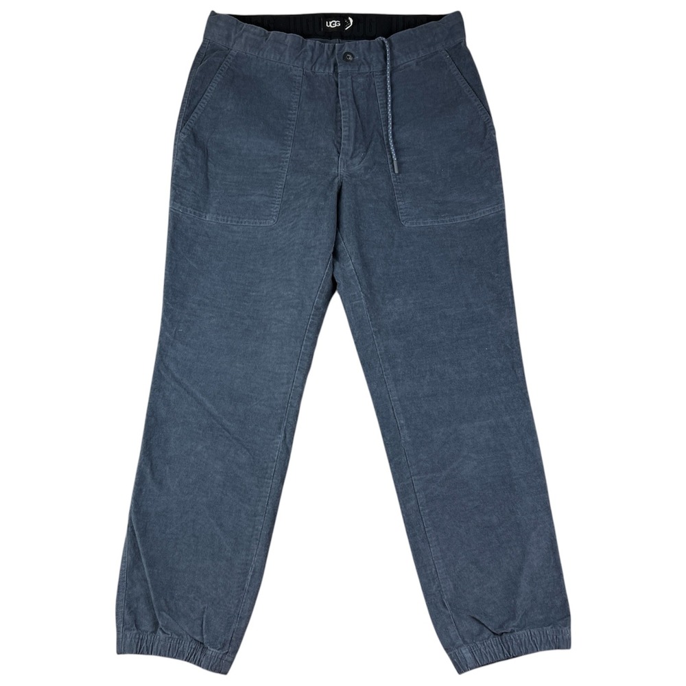 UGG Corduroy Jogger Pants Men's‎ Medium Drawstring Elastic Waist Slate Blue